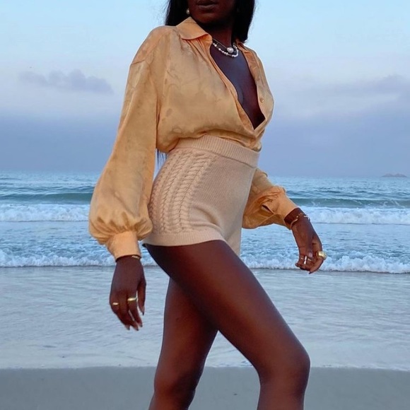 Anthro Maeve Puff Dramatic Sleeves Sky Blue Blouse - Picture 2 of 16